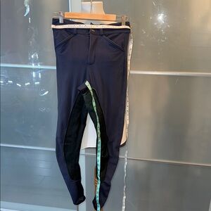 FITS Navy Riding FullSeat Breeches.  Perfect used condition. Size Medium.